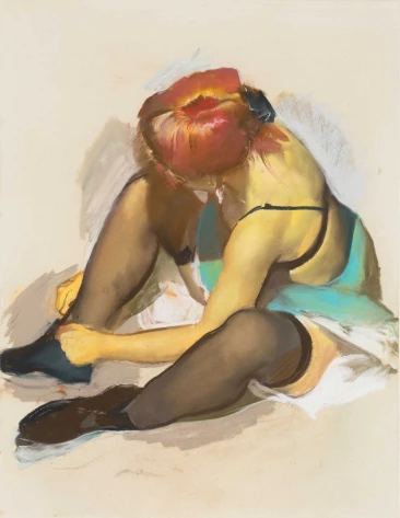 Femme se chaussant, 1989